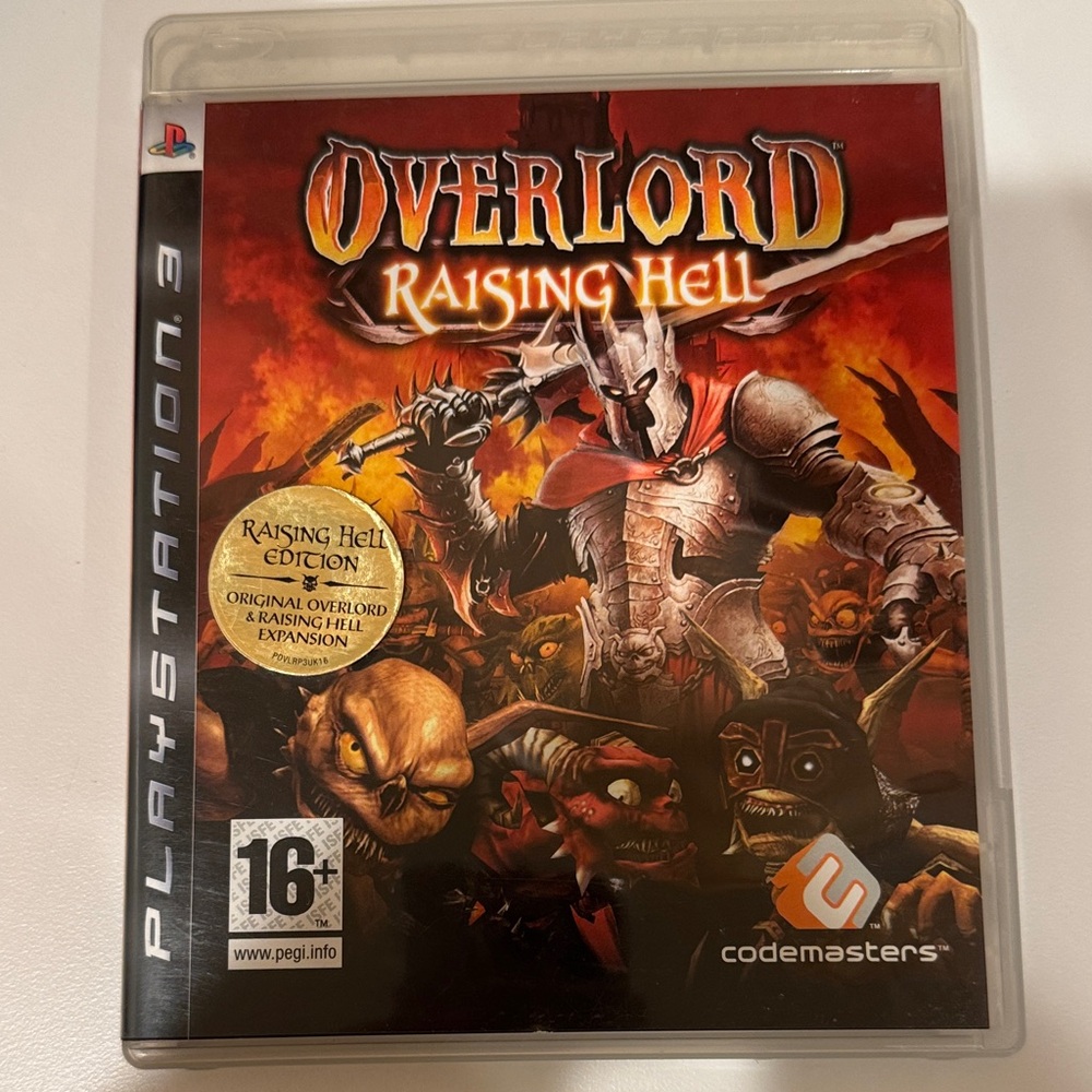 Masters Overlord: Raising Hell PS3 - Red and Black Edition